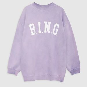 Anine Bing Tyler Sweatshirt — XS Washed Lavender